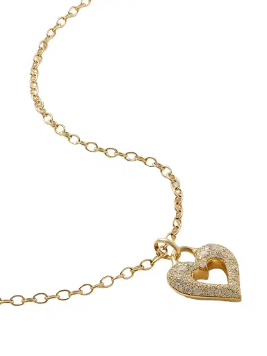 Mizuki Heart 18-karat Gold Diamond Necklace | Thumbnail 1