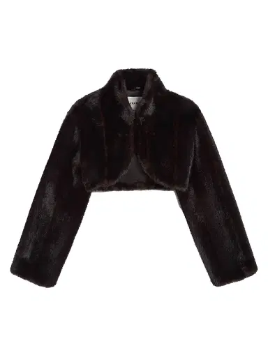 Apparis Women's Odette Faux Fur Crop Bolero - Noir Multi | Thumbnail 1 Apparis Women's Odette Faux Fur Crop Bolero - Noir Multi | Thumbnail 1