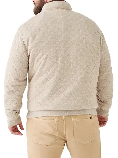 Faherty Brand Men's Epic Quilted Fleece Pullover - Oatmeal - Size XXL | Thumbnail 2 Faherty Brand Men's Epic Quilted Fleece Pullover - Oatmeal - Size XXL | Thumbnail 2