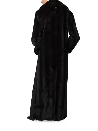 Apparis Women's Gabrielle Faux Fur Long Coat - Noir Multi | Thumbnail 4