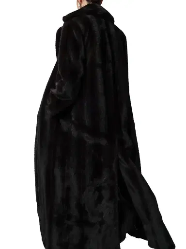 Apparis Women's Gabrielle Faux Fur Long Coat - Noir Multi | Thumbnail 5