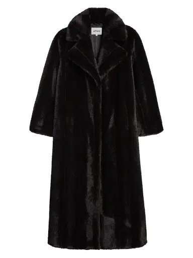 Apparis Women's Gabrielle Faux Fur Long Coat - Noir Multi | Thumbnail 1