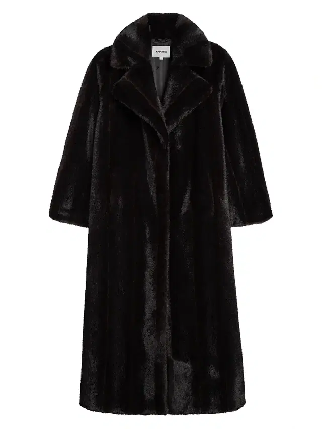 Apparis Women's Gabrielle Faux Fur Long Coat - Noir Multi
