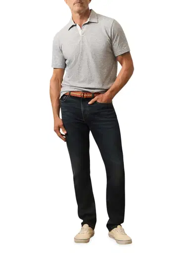 Faherty Brand Men's Stretch Terry Indigo Slim Jeans - Belmar Coast Wash | Thumbnail 2