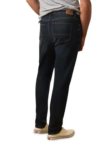 Faherty Brand Men's Stretch Terry Indigo Slim Jeans - Belmar Coast Wash | Thumbnail 3