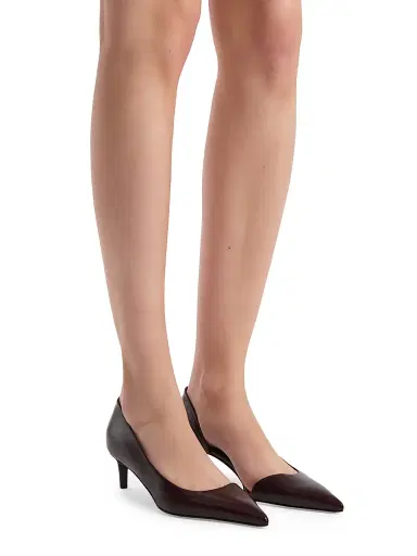 Khaite Women's Jett 45MM Leather D'Orsay Pumps - Bordeaux | Thumbnail 5 Khaite Women's Jett 45MM Leather D'Orsay Pumps - Bordeaux | Thumbnail 5