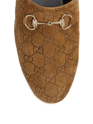 Gucci Men's Lucy Logo Suede Mule Loafers - Pepper Brown - Size 13 | Thumbnail 5 Gucci Men's Lucy Logo Suede Mule Loafers - Pepper Brown - Size 13 | Thumbnail 5
