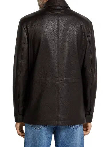 Zegna Men's Deerskin Field Jacket - Dark Brown - Size 48 | Thumbnail 3 Zegna Men's Deerskin Field Jacket - Dark Brown - Size 48 | Thumbnail 3