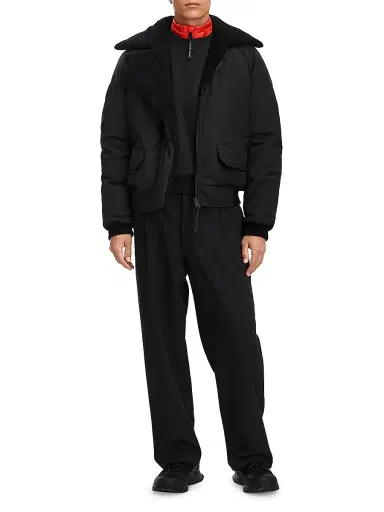 Canada Goose Men's Chilliwack Arctic Tech Aviator Bomber Jacket - Black - Size XL | Thumbnail 2