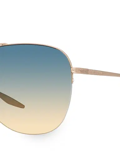Barton Perreira Women's Chevalier 60MM Aviator Sunglasses - Blue Gold | Thumbnail 3