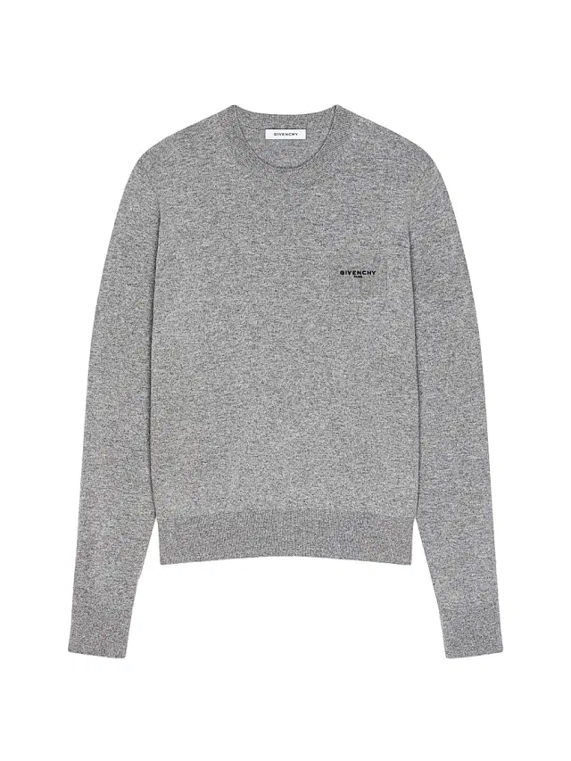 Givenchy Men's Sweater in Wool and Cashmere - Light Grey Melange