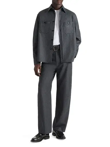 Givenchy Men's Couture Seam Overshirt in Flannel - Grey Mix - Size XS | Thumbnail 4