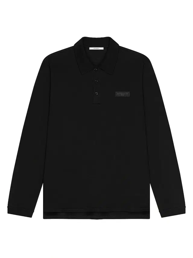 Men's Polo Shirt in Cotton with Gros Grain - Black