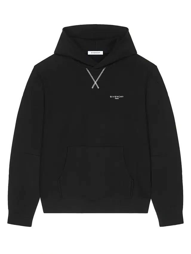 Men's Couture Seam Hoodie in Fleece - Black