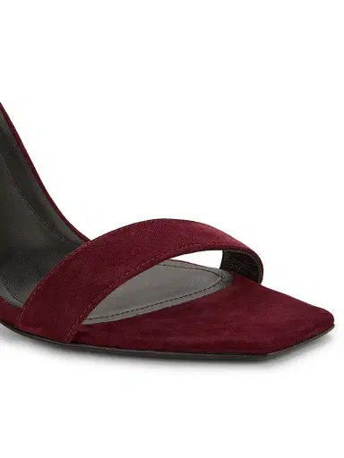 Balmain Women's Uma 95MM Stiletto Suede Sandals - Bordeaux | Thumbnail 6 Balmain Women's Uma 95MM Stiletto Suede Sandals - Bordeaux | Thumbnail 6