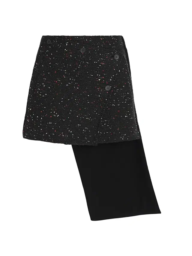 Courreges Women's Oblique Tweed Miniskirt - Black