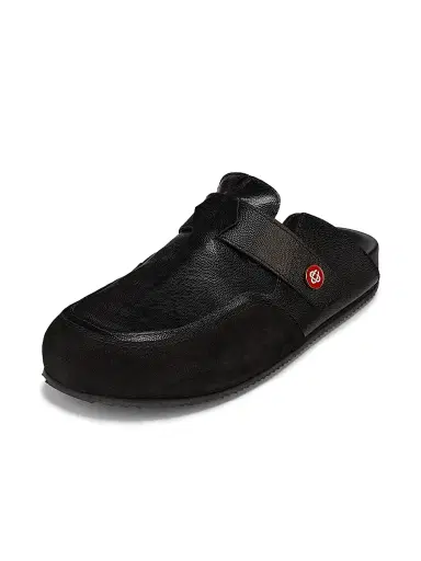 Casablanca Men's Outdoor Logo-Detail Leather Mules - Black | Thumbnail 2 Casablanca Men's Outdoor Logo-Detail Leather Mules - Black | Thumbnail 2