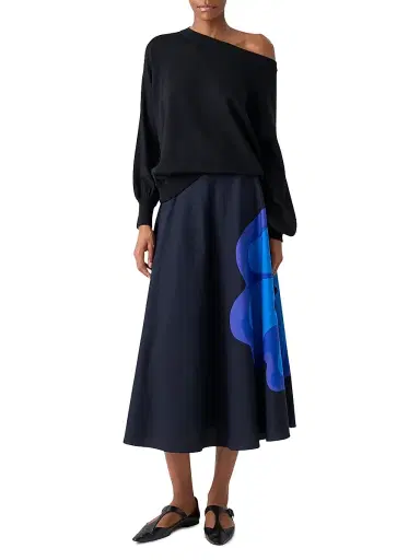Akris punto Women's Wool Off-The-Shoulder Sweater | Thumbnail 2 Akris punto Women's Wool Off-The-Shoulder Sweater | Thumbnail 2