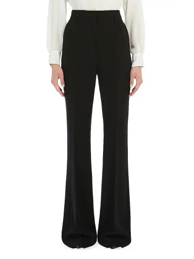Max Mara Women's Flared Cady Trousers - Black - Size 14 | Thumbnail 2