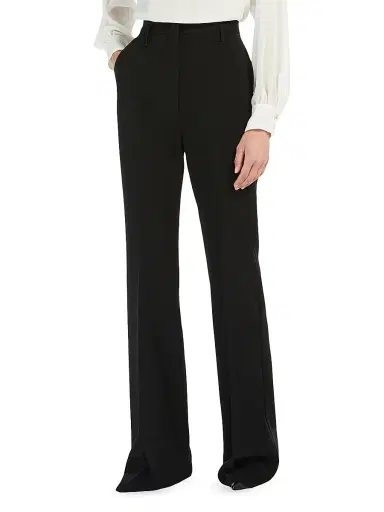 Max Mara Women's Flared Cady Trousers - Black - Size 14 | Thumbnail 3