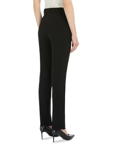 Max Mara Women's Straight Fit Cady Trousers - Black - Size 16 | Thumbnail 3
