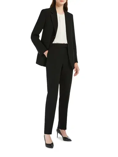 Max Mara Women's Straight Fit Cady Trousers - Black - Size 16 | Thumbnail 4