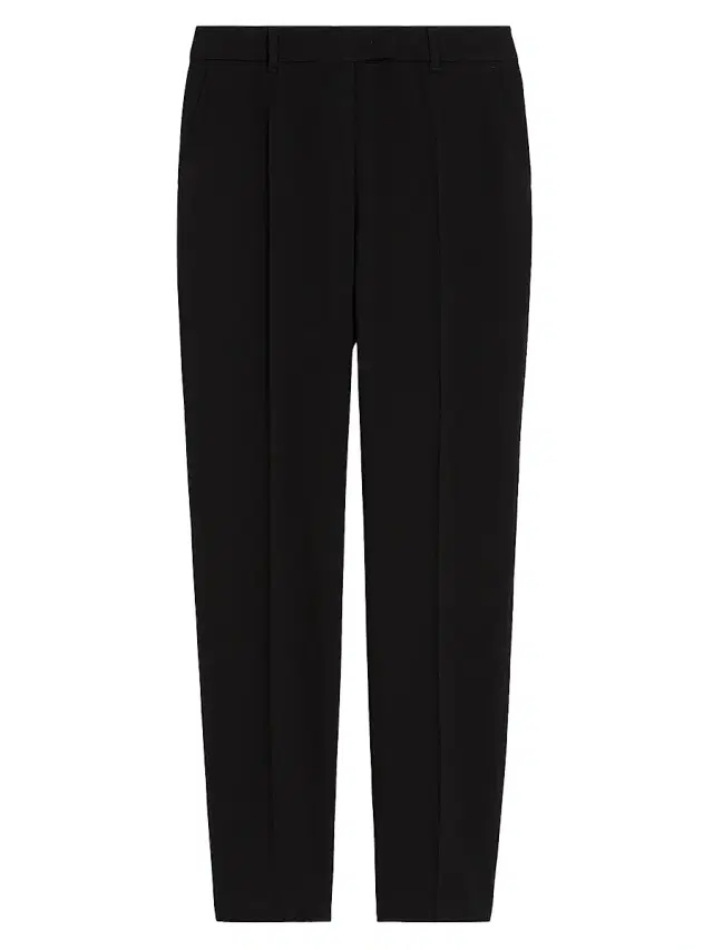 Women's Straight Fit Cady Trousers - Black