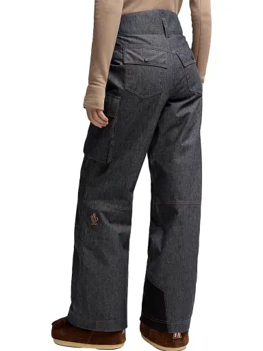 Moncler Grenoble Women's Down-Filled Ski Pants in Denim - Dark Gray | Thumbnail 3 Moncler Grenoble Women's Down-Filled Ski Pants in Denim - Dark Gray | Thumbnail 3