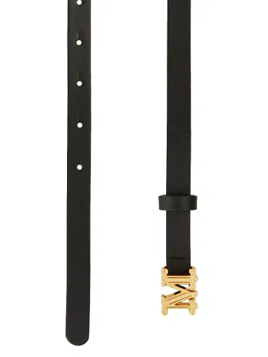 Max Mara Women's Leather Monogram Belt - Black - Size Large | Thumbnail 3 Max Mara Women's Leather Monogram Belt - Black - Size Large | Thumbnail 3
