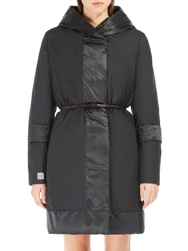 Max Mara Women's Reversible Down Jacket in Water Repellent Satin - Black - Size 14 | Thumbnail 3
