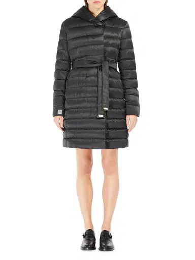 Max Mara Women's Reversible Down Jacket in Water Repellent Satin - Black - Size 14 | Thumbnail 7