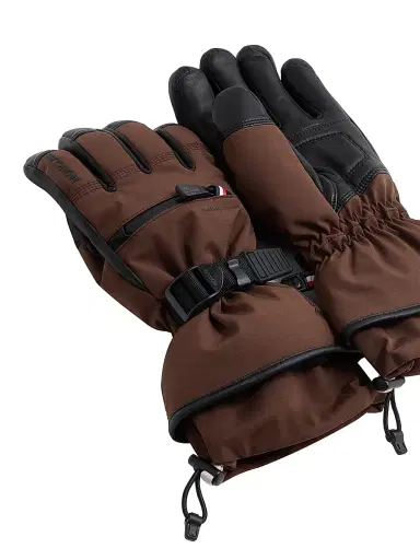 Moncler Grenoble Women's Down Filled Gloves - Brown | Thumbnail 4