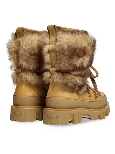 Moncler Women's Peak Après Boots in Suede and Shearling - Camel Beige | Thumbnail 3 Moncler Women's Peak Après Boots in Suede and Shearling - Camel Beige | Thumbnail 3