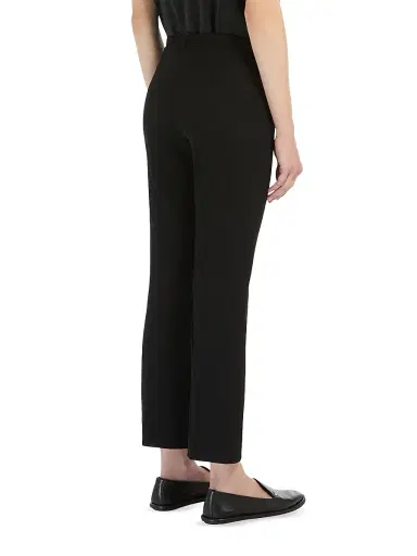 Max Mara Women's Stretch Cotton Blend Trousers - Black - Size 14 | Thumbnail 3