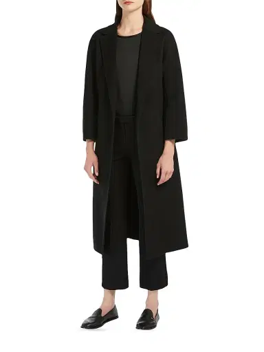 Max Mara Women's Stretch Cotton Blend Trousers - Black - Size 14 | Thumbnail 4