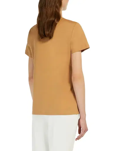 Max Mara Women's Cotton Jersey T Shirt - Camel - Size XL | Thumbnail 3