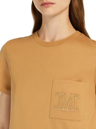 Max Mara Women's Cotton Jersey T Shirt - Camel - Size XL | Thumbnail 4