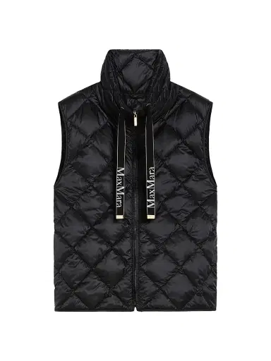 Max Mara Women's Water Repellent Nylon Canvas Gilet - Black - Size 12 | Thumbnail 1