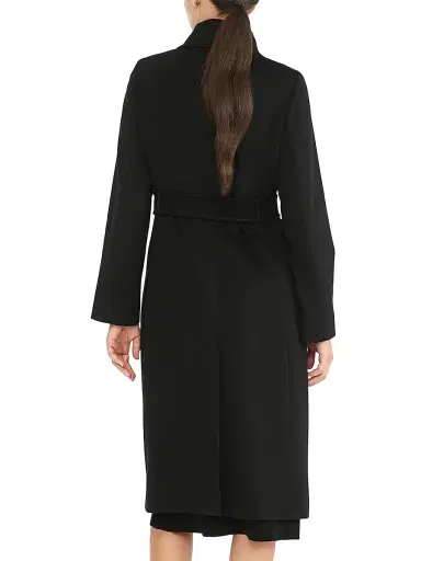 Max Mara Women's Wool Robe Coat - Black - Size 0 | Thumbnail 4 Max Mara Women's Wool Robe Coat - Black - Size 0 | Thumbnail 4