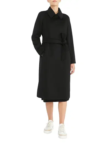 Max Mara Women's Wool Robe Coat - Black - Size 0 | Thumbnail 5 Max Mara Women's Wool Robe Coat - Black - Size 0 | Thumbnail 5