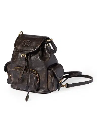 Miu Miu Women's Leather Backpack | Thumbnail 2 Miu Miu Women's Leather Backpack | Thumbnail 2