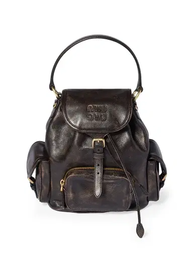 Miu Miu Women's Leather Backpack | Thumbnail 1 Miu Miu Women's Leather Backpack | Thumbnail 1