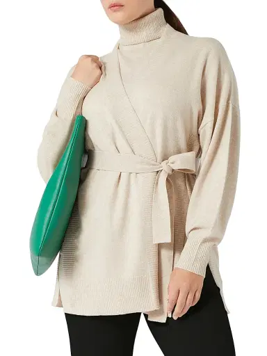 Marina Rinaldi Women's Cashmere Cardigan - Beige | Thumbnail 2 Marina Rinaldi Women's Cashmere Cardigan - Beige | Thumbnail 2