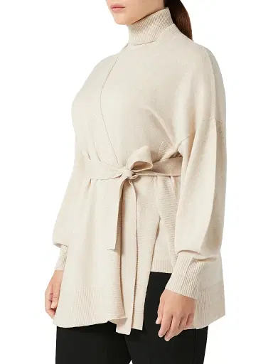 Marina Rinaldi Women's Cashmere Cardigan - Beige | Thumbnail 3 Marina Rinaldi Women's Cashmere Cardigan - Beige | Thumbnail 3