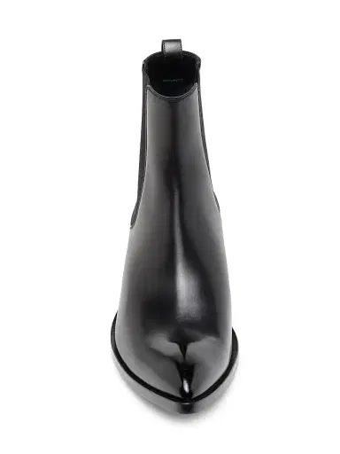 Tom Ford Men's Burnished Leather Chelsea Boots - Black - Size 12 | Thumbnail 4