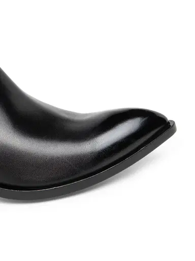 Tom Ford Men's Burnished Leather Chelsea Boots - Black - Size 12 | Thumbnail 5