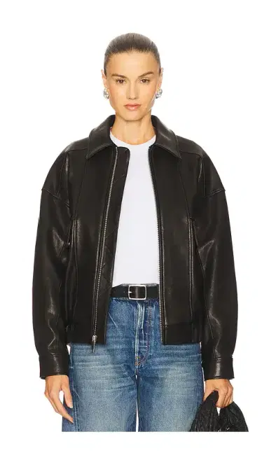 GRLFRND Wren Leather Bomber | Thumbnail 1 GRLFRND Wren Leather Bomber | Thumbnail 1