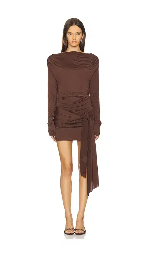 Miram Mini Dress In Dark Brown