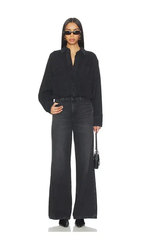 Good American Denim Shirt Jumpsuit
