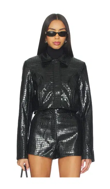 Lovers and Friends Arden Faux Croc Jacket | Thumbnail 2 Lovers and Friends Arden Faux Croc Jacket | Thumbnail 2